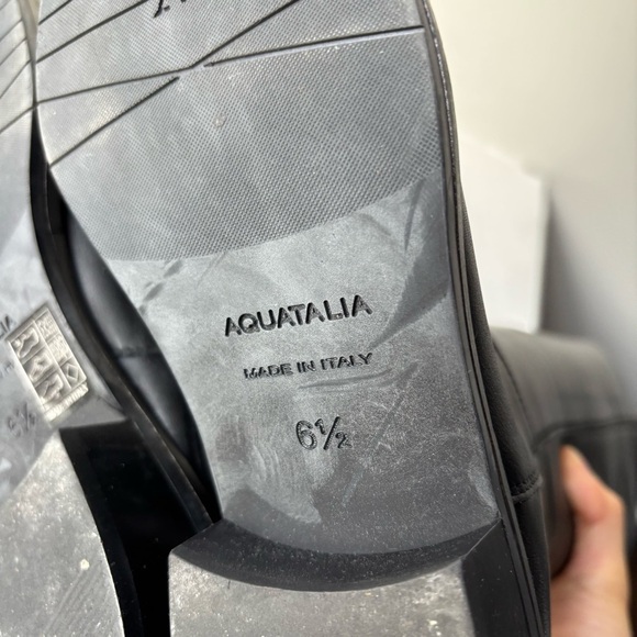 Aquatalia Cambria Weatherproof Riding Boot Black Leather Sz 6.5 $595 - Picture 12 of 12